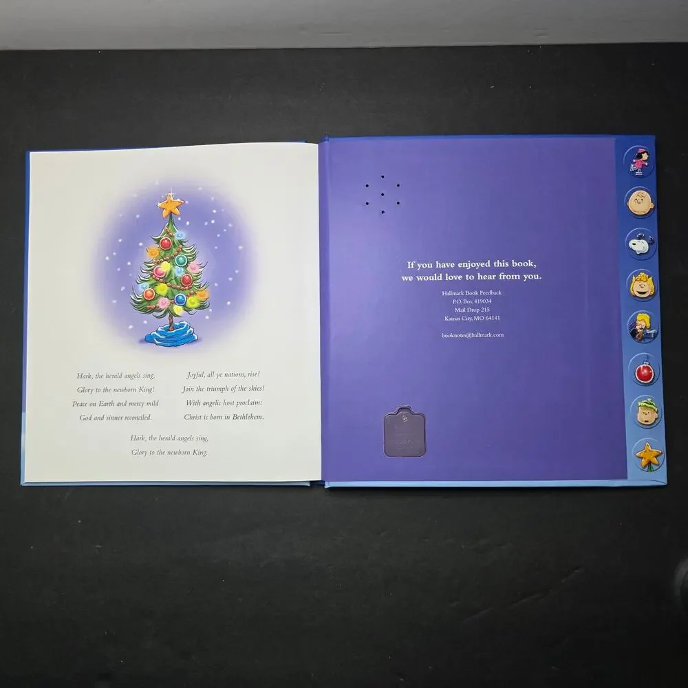 Hallmark Charlie Brown Christmas Interactive Sound Book Peanuts 2010 Works
